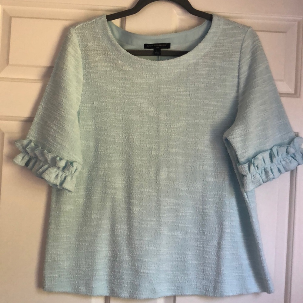 Banana Republic Factory short sleeve ruffled top